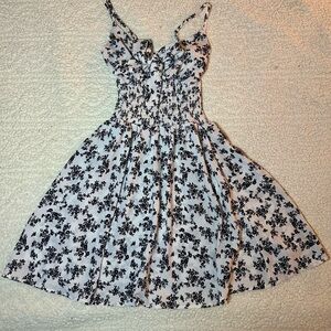 Black and White Smocked Dress